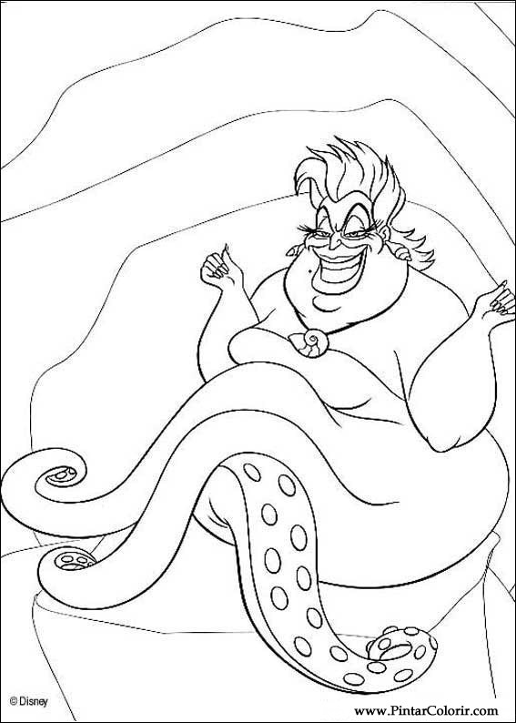 Drawings To Paint Colour The Little Mermaid Print Design 008