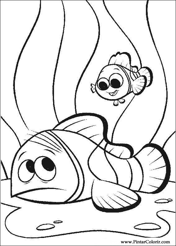 Pintar e Colorir A Procura De Nemo - Desenho 001