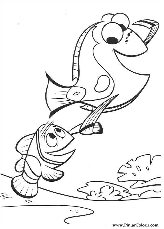 Pintar e Colorir A Procura De Nemo - Desenho 008