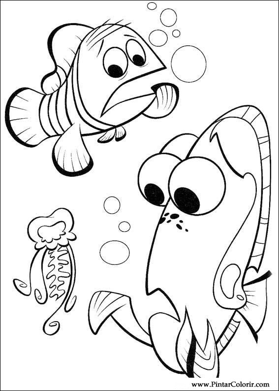 Pintar e Colorir A Procura De Nemo - Desenho 035