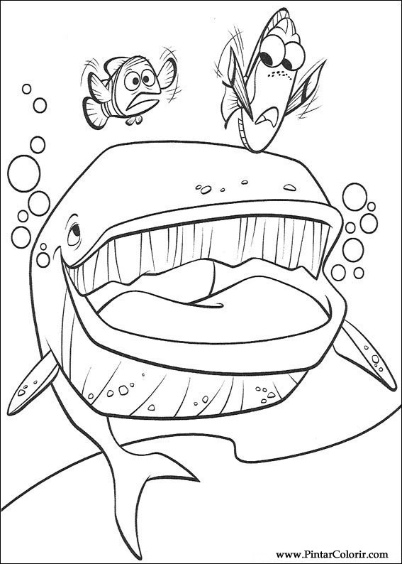Pintar e Colorir A Procura De Nemo - Desenho 047