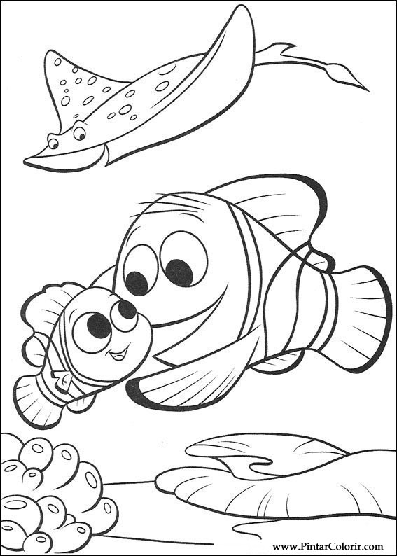 Pintar e Colorir A Procura De Nemo - Desenho 066