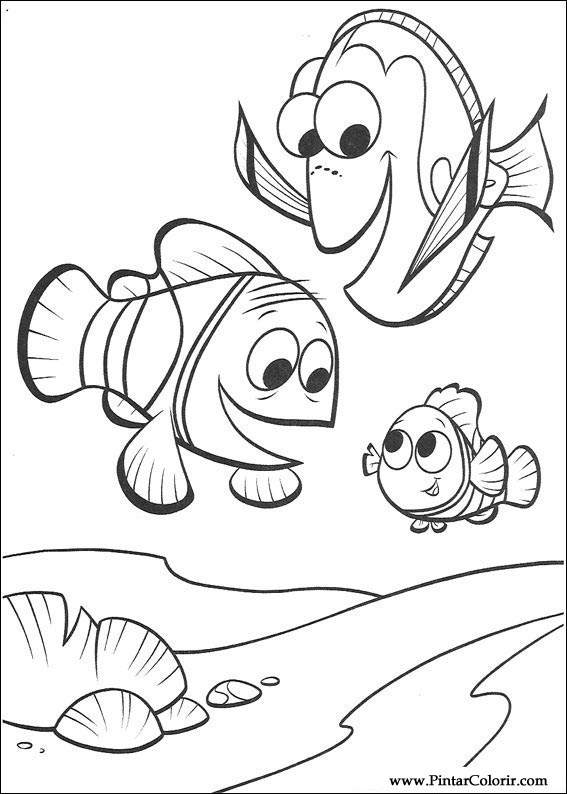 Pintar e Colorir A Procura De Nemo - Desenho 067