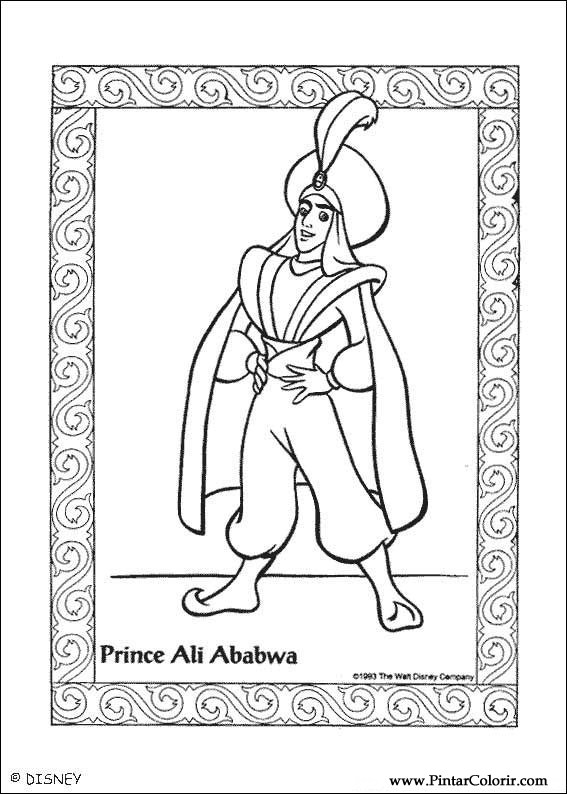 Pintar e Colorir Aladino - Desenho 024