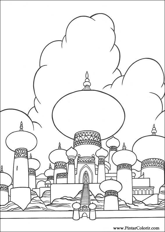 Pintar e Colorir Aladino - Desenho 031
