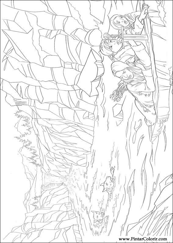 Pintar e Colorir As Cronicas De Narnia - Desenho 007