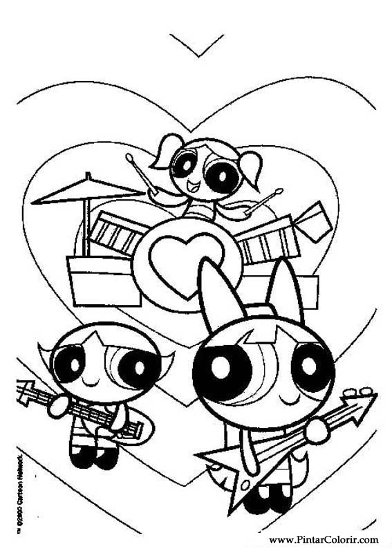 Pintar e Colorir As Powerpuff Girls - Desenho 008