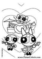 Pintar e Colorir As Powerpuff Girls - Desenho 008