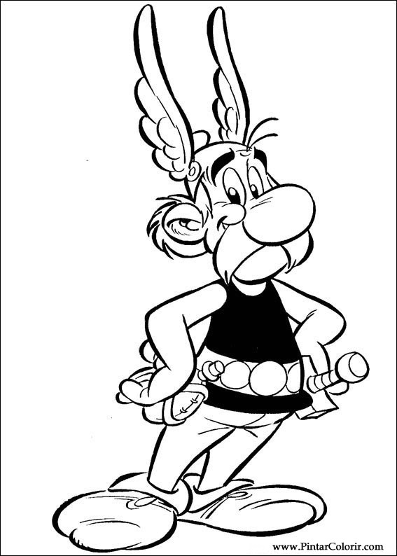 Pintar e Colorir Asterix - Desenho 001