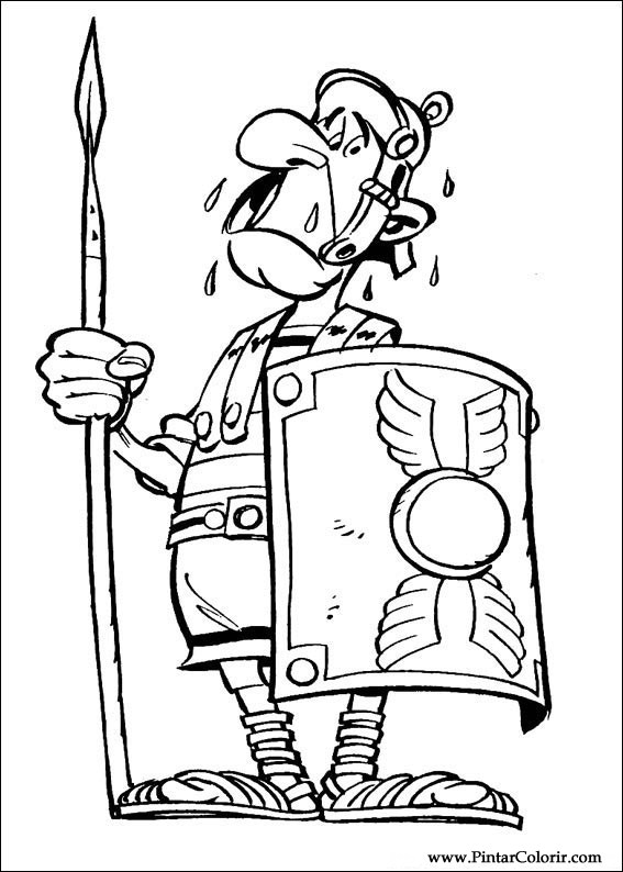 Pintar e Colorir Asterix - Desenho 011