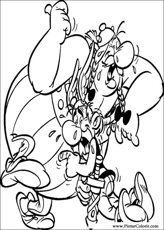 Pintar e Colorir Asterix - Desenho 018