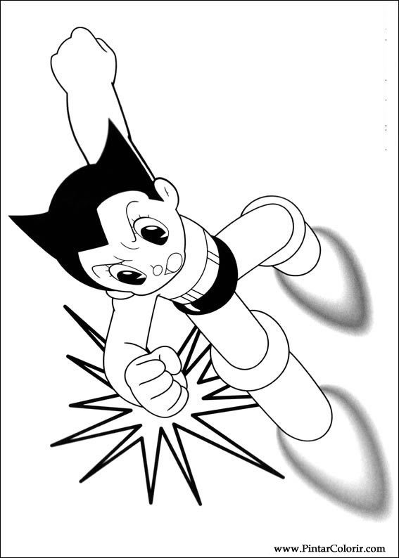 Pintar e Colorir Astro Boy - Desenho 001