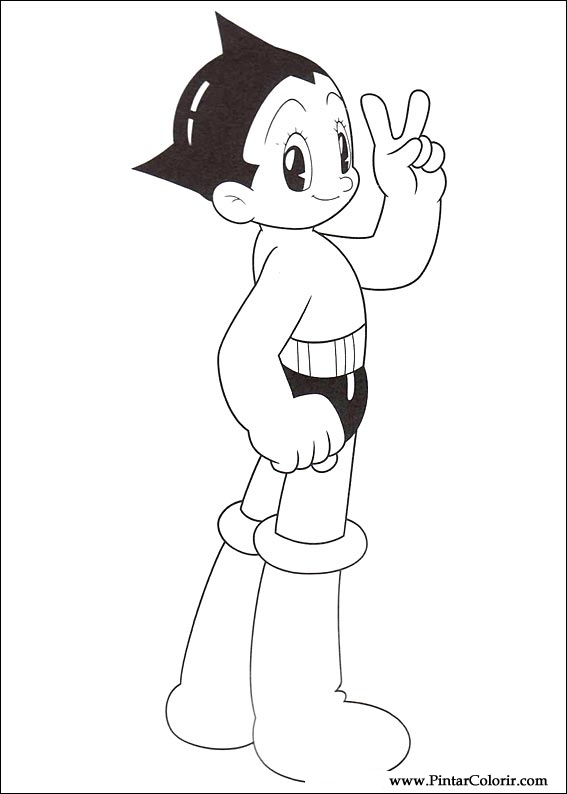 Pintar e Colorir Astro Boy - Desenho 018