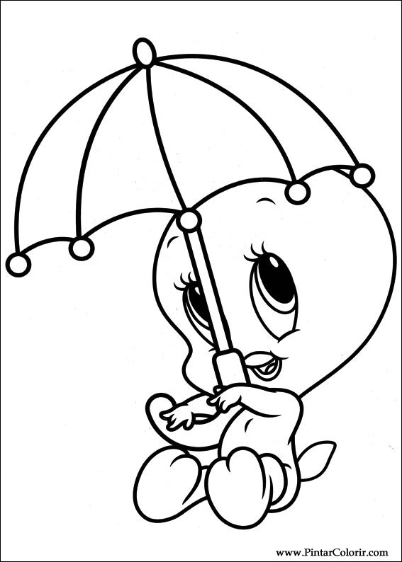 Pintar e Colorir Baby Looney Tunes - Desenho 001