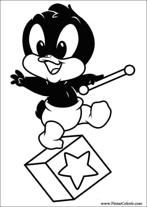 Pintar e Colorir Baby Looney Tunes - Desenho 002