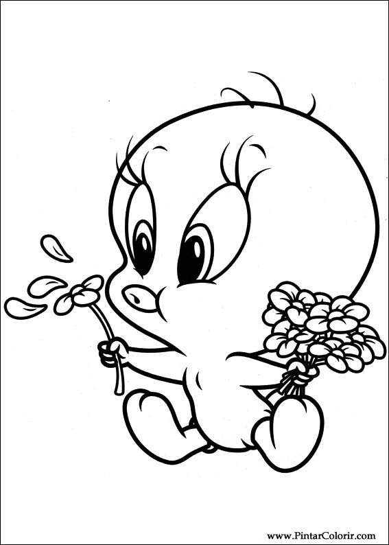 Dessins De Peindre Et Couleur Baby Looney Tunes Imprimer Conception 006