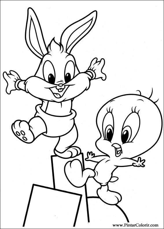 Pintar e Colorir Baby Looney Tunes - Desenho 007