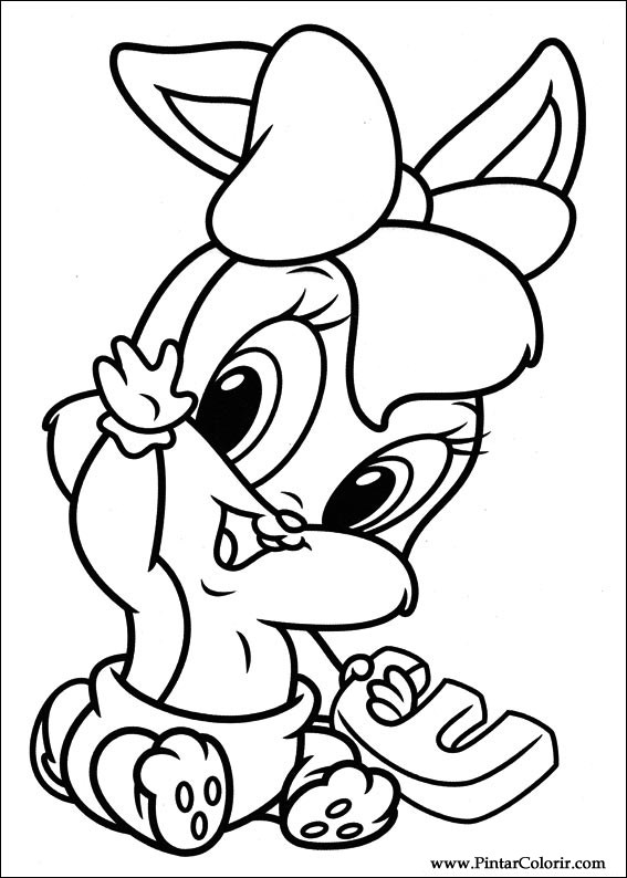 Pintar e Colorir Baby Looney Tunes - Desenho 012