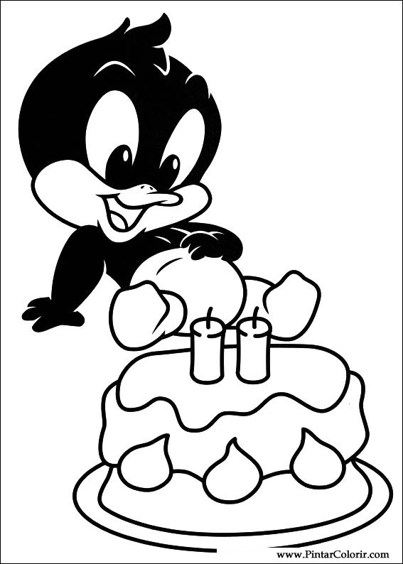 Pintar e Colorir Baby Looney Tunes - Desenho 016