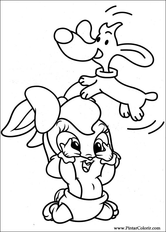 Pintar e Colorir Baby Looney Tunes - Desenho 023