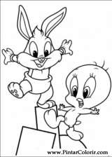 Pintar e Colorir Baby Looney Tunes - Desenho 007