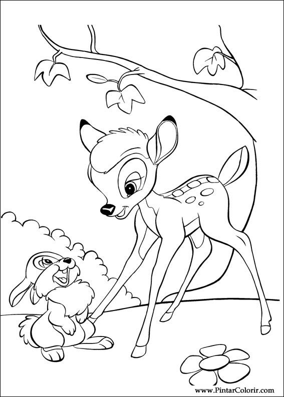 Pintar e Colorir Bambi 2 - Desenho 003