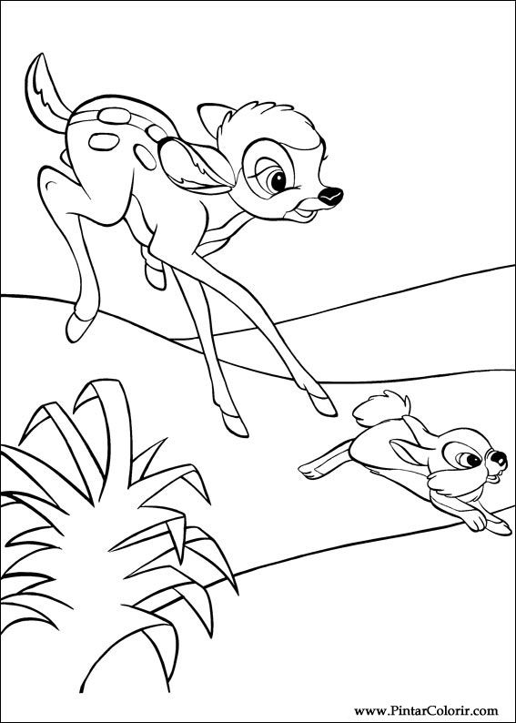 Pintar e Colorir Bambi 2 - Desenho 004