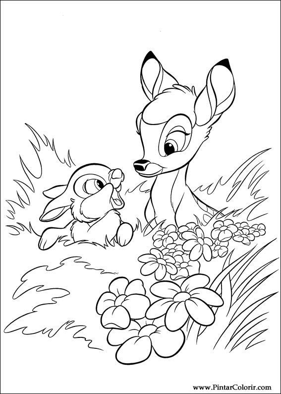 Pintar e Colorir Bambi 2 - Desenho 006