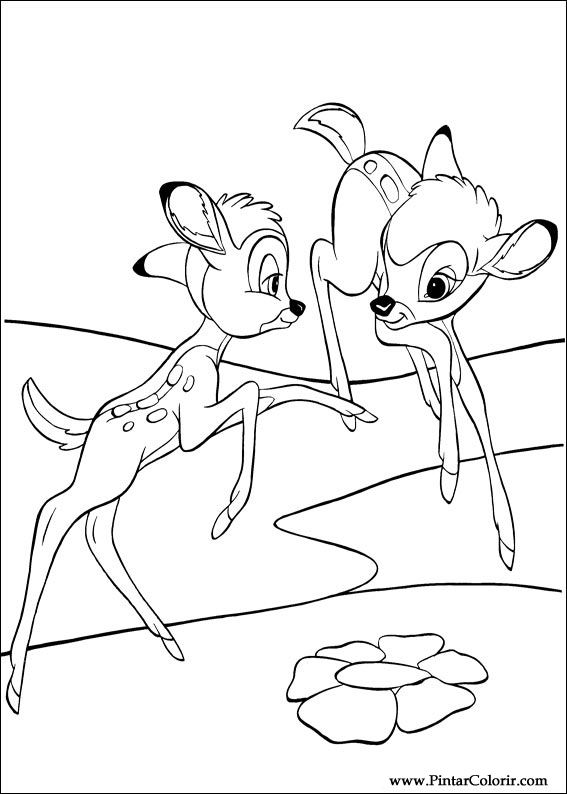 Pintar e Colorir Bambi 2 - Desenho 008