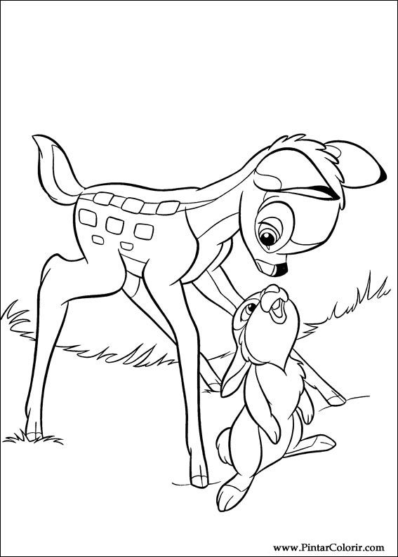 Pintar e Colorir Bambi 2 - Desenho 010