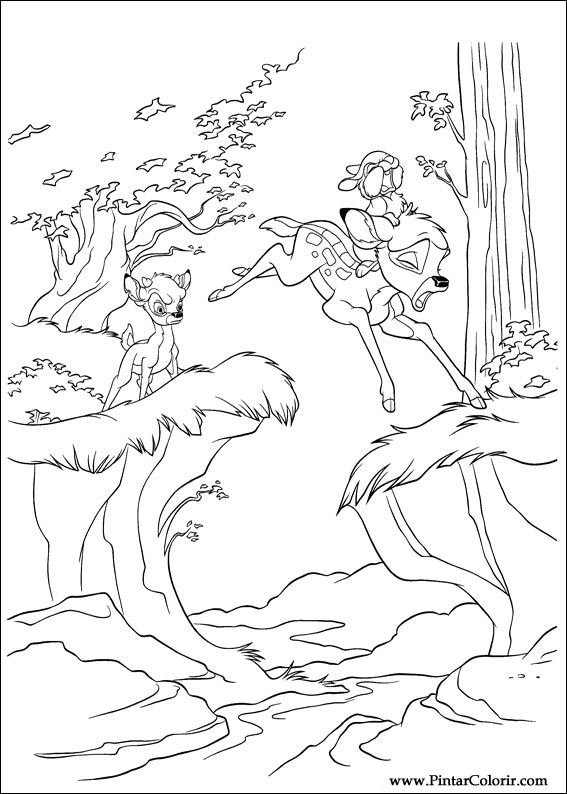 Pintar e Colorir Bambi 2 - Desenho 013