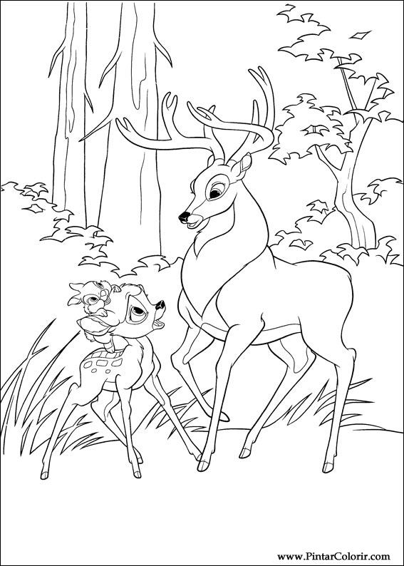 Pintar e Colorir Bambi 2 - Desenho 014