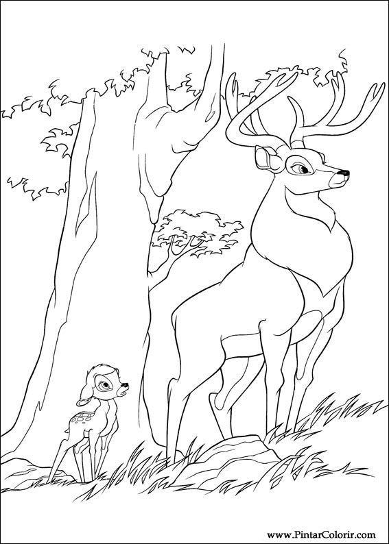 Pintar e Colorir Bambi 2 - Desenho 016