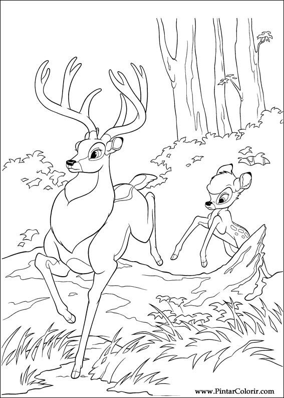 Pintar e Colorir Bambi 2 - Desenho 017