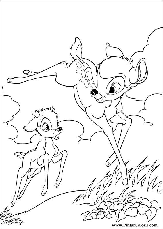 Pintar e Colorir Bambi 2 - Desenho 018