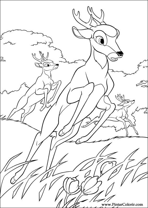 Pintar e Colorir Bambi 2 - Desenho 019
