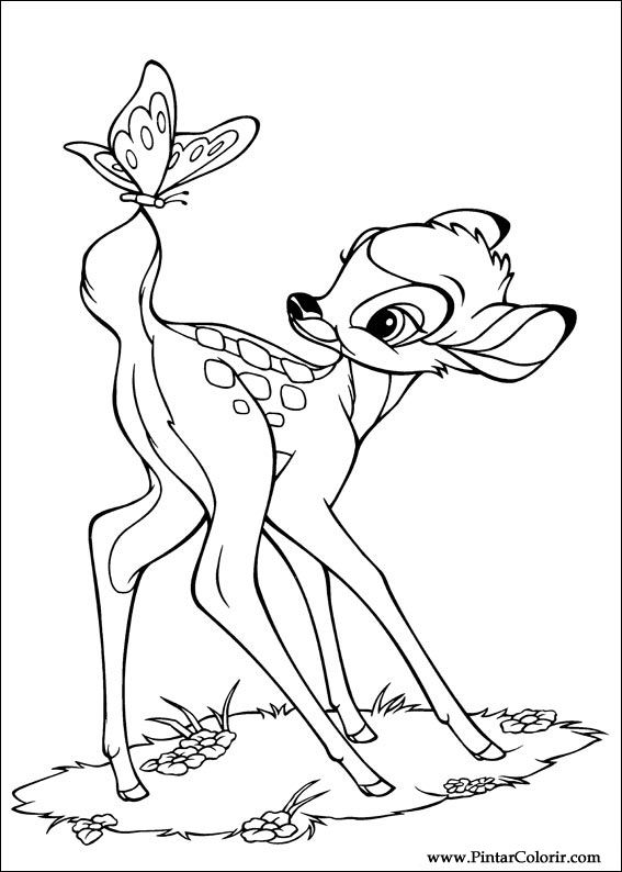 Pintar e Colorir Bambi 2 - Desenho 020