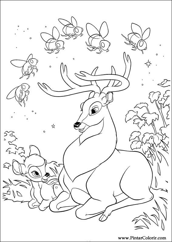 Pintar e Colorir Bambi 2 - Desenho 022