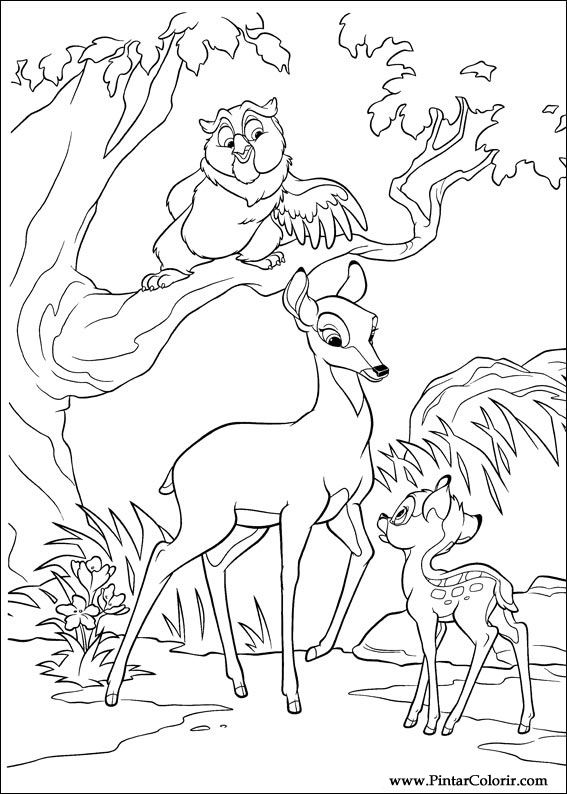Pintar e Colorir Bambi 2 - Desenho 024