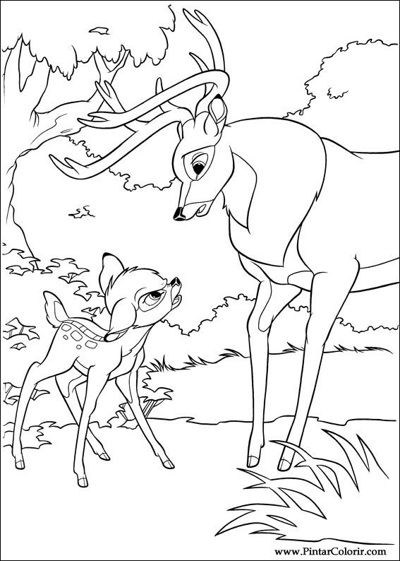 Pintar e Colorir Bambi 2 - Desenho 025