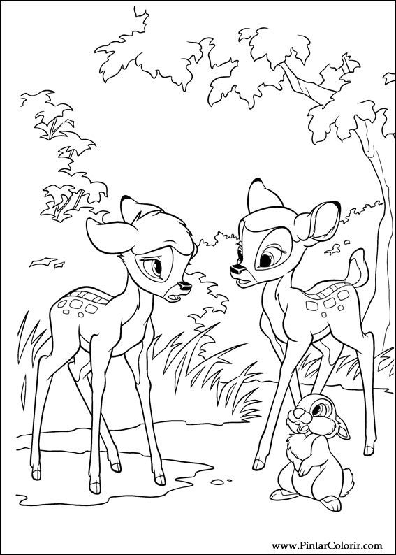 Pintar e Colorir Bambi 2 - Desenho 026