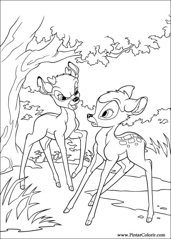 Pintar e Colorir Bambi 2 - Desenho 029