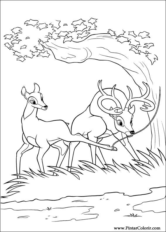 Pintar e Colorir Bambi 2 - Desenho 033