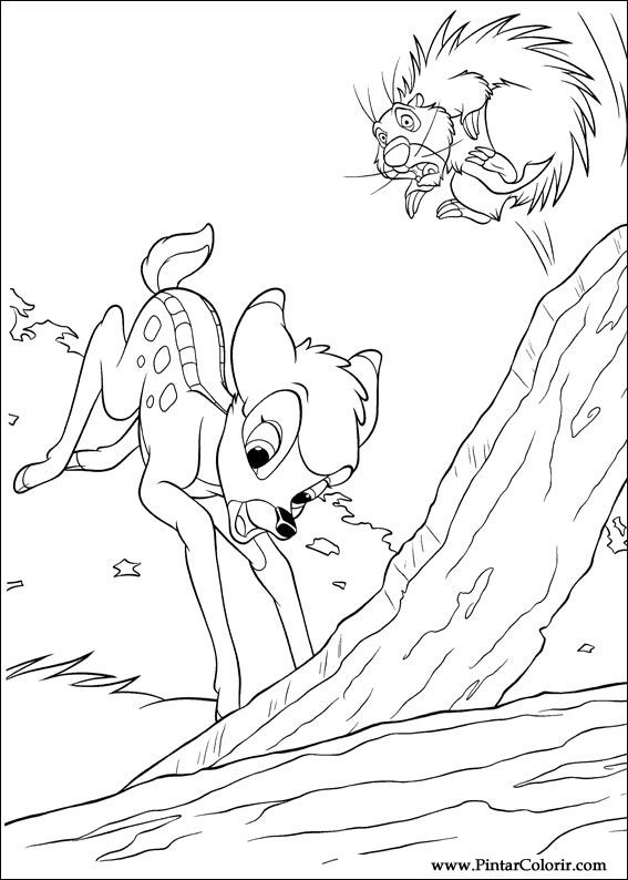 Pintar e Colorir Bambi 2 - Desenho 035