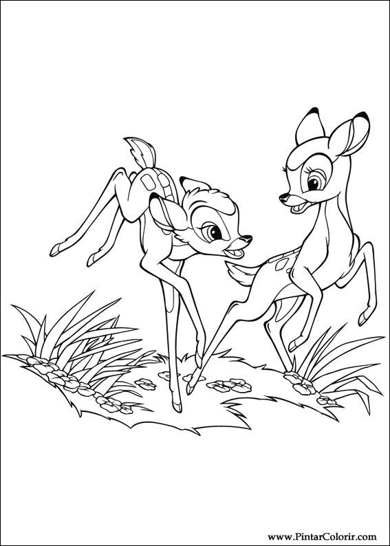 Pintar e Colorir Bambi 2 - Desenho 036