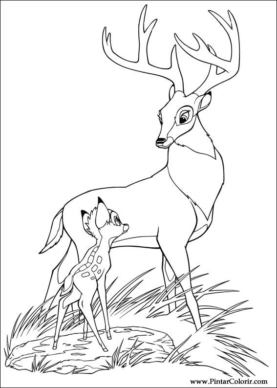Pintar e Colorir Bambi 2 - Desenho 037