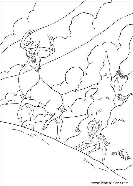 Pintar e Colorir Bambi 2 - Desenho 040