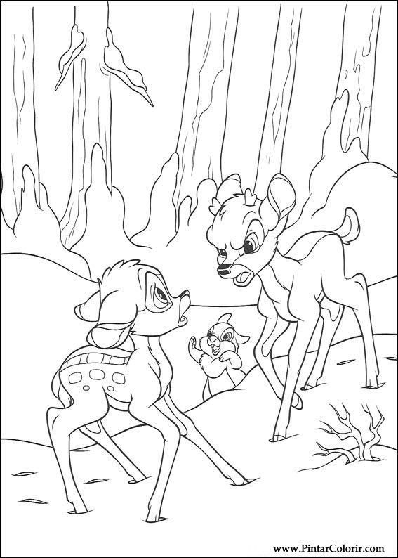 Pintar e Colorir Bambi 2 - Desenho 042