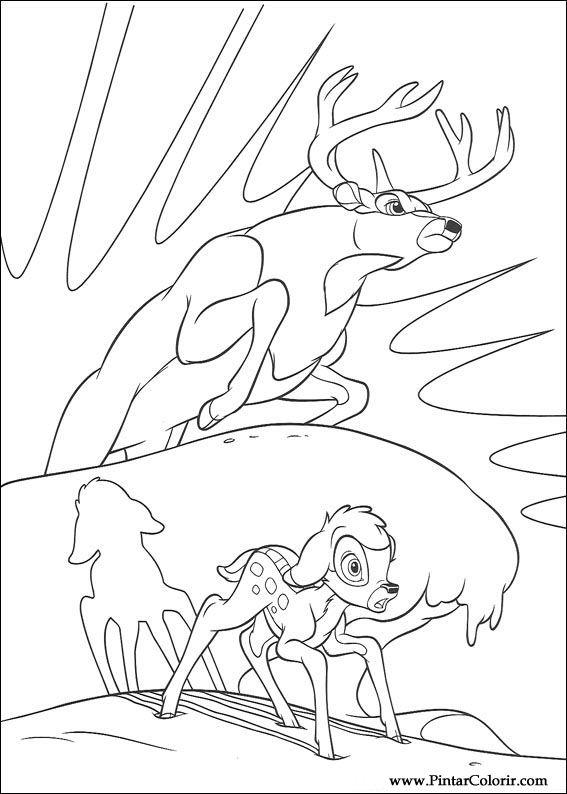 Pintar e Colorir Bambi 2 - Desenho 044