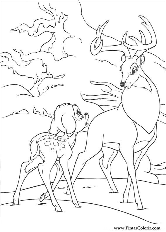 Pintar e Colorir Bambi 2 - Desenho 045